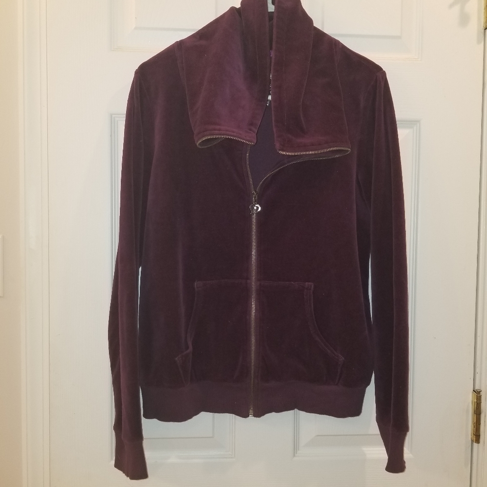 Sz XL LL Cool J  Purple Velour Jacket